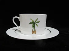Limoges Philippe Deshoulieres MALDIVES Porcelain PALM Cup & Saucer