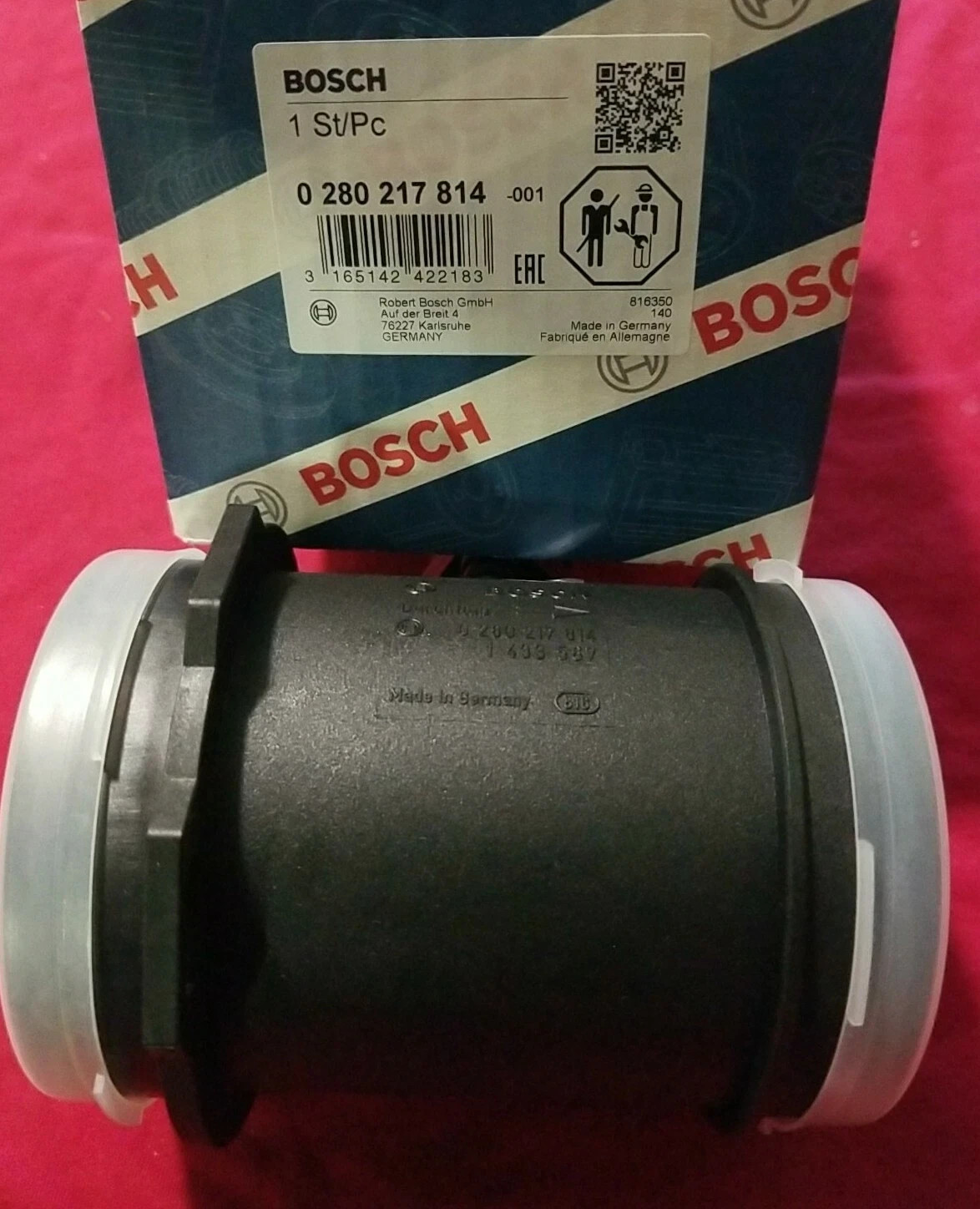 Fits BMW E39 E53 Mass Air Flow Sensor BOSCH 0280217814 / MHK000230 / 13621433567