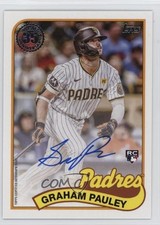 2024 Topps Update 1989 Topps Baseball Auto Graham Pauley #89AU-GRP Auto 1nc1