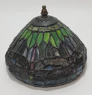 Vtg Tiffany-Style Dragonfly Stained Glass Lampshade 8 x 6 Free S&H