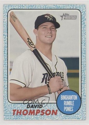 2017 Topps Heritage Minor League Edition Blue 46/99 David Thompson #31 0e3