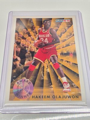 1993-94 Fleer Hakeem Olajuwon #230 Award Winner - DPOY Houston Rockets