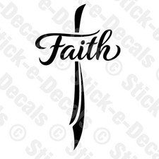 Faith Cross Christian Religion Vinyl Decal Christian Jesus Christ God Ichthys