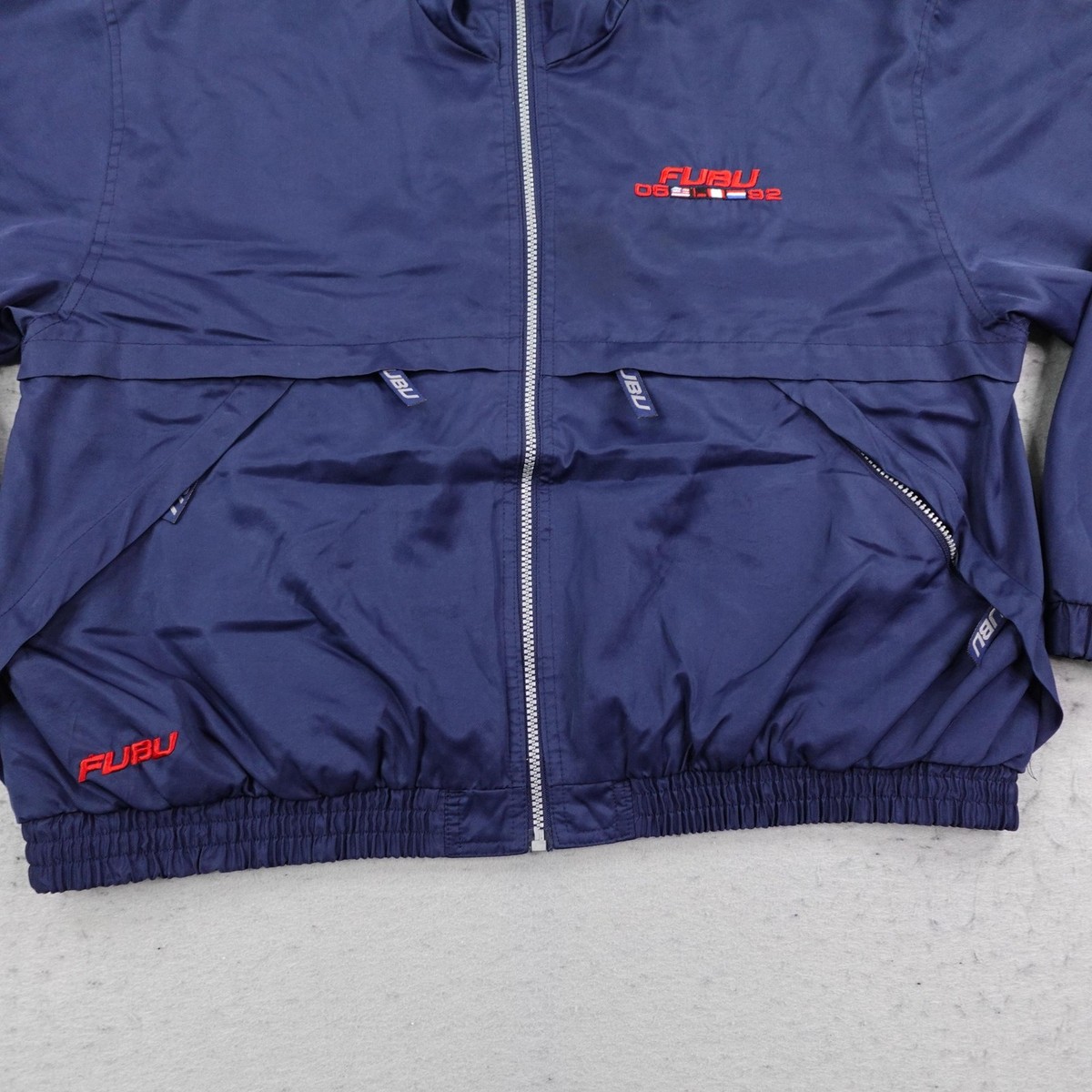 Vintage FUBU Jacket Womens Large Blue Windbreaker International