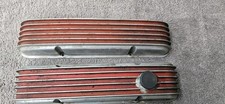 Cal-custom 40-2000 Sb Chevy 283-302-327-350 Aluminum Finned Valve Covers Vintage