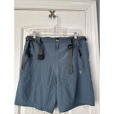 Little Donkey Andy DryTech Cargo Shorts Stretch Belt Blue Sz XL