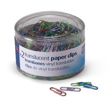 Translucent Paper Clips, Size 2, Assorted Colors, 600 Count Pack of 1  97211 
