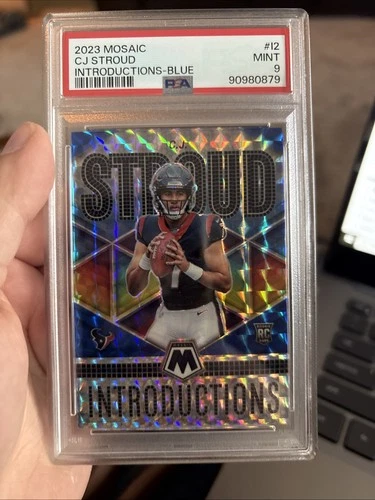 2023 Panini Mosaic - Introductions C.J. Stroud #I-2 Blue Mosaic Prizm /99 (RC)