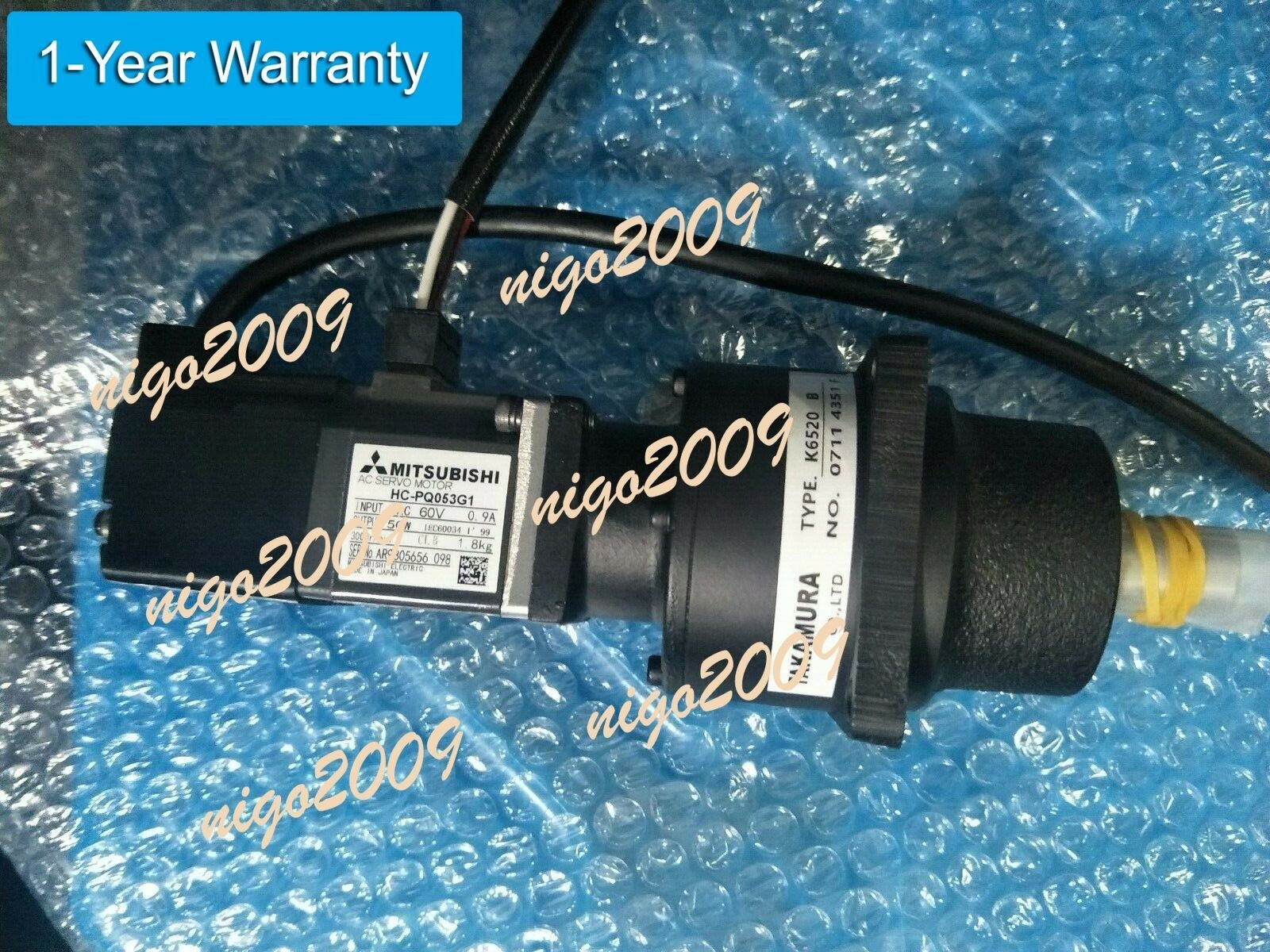 NEW MITSUBUSHI AC SERVO MOTOR HC-PQ053G1 *PLEASE INFORM US REDUCER RATIO #am