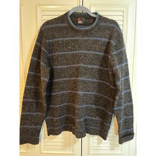 ROBERT BRUCE Mn L Vintage Striped Wool Multi-Color Sweater
