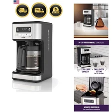 14 Cup Programmable Coffee Maker Stainless Steel