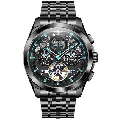 OUPINKE 3235 Tourbillon Annual Calendar Automatic Mechanical Watch Sapphire