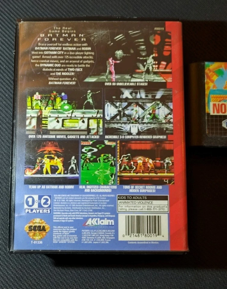 Batman Forever Sega Genesis 1995 & Sonic The Hedgehog Both Tested And Working - Image 2 of 4