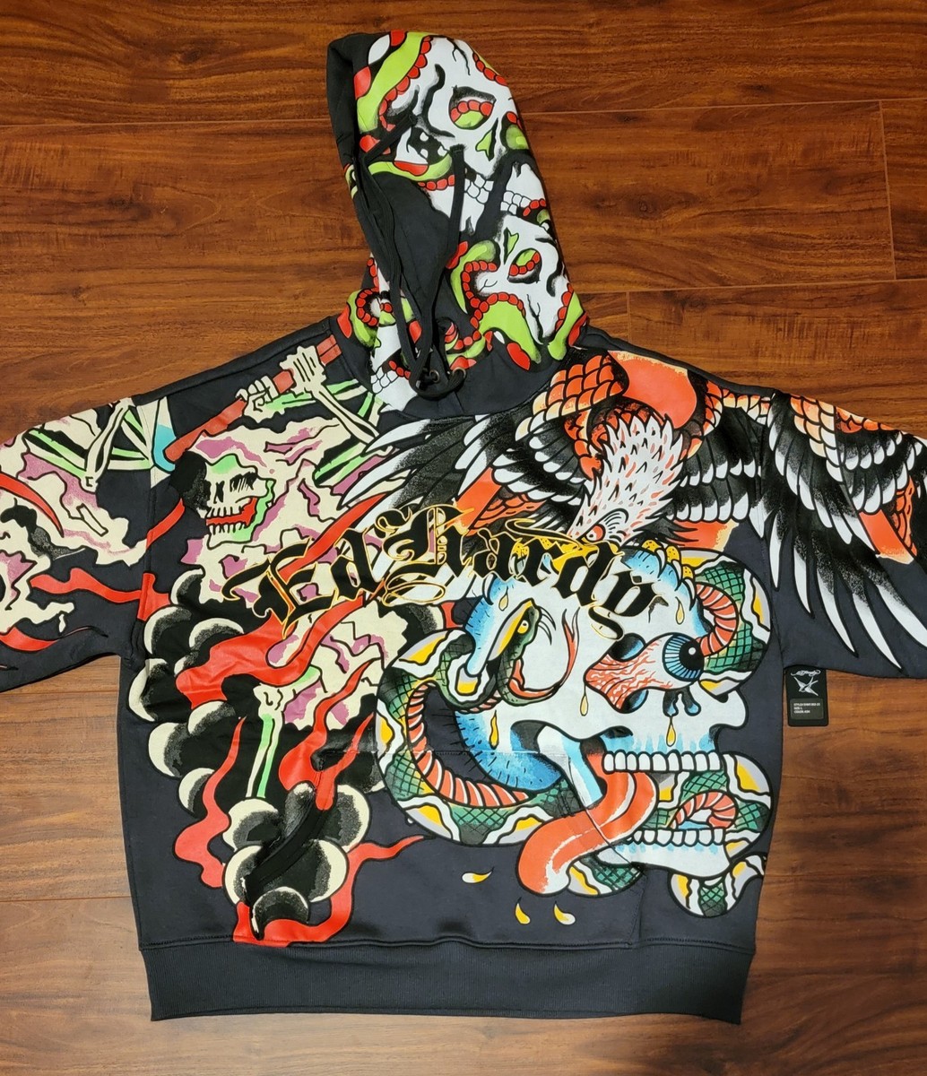 わ*さ様 【2XL】エドハーディーEd Hardy スカジャン 鷹蛇スカル剣 プ Ed Hardy Skull Eagle Men's Hoodie Size XL (2026) 💯% Authentic. | eBay
