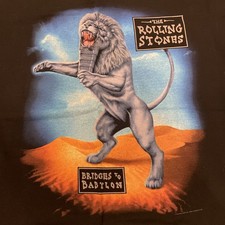 Rolling Stones Bridges Babylon Tour List 1997-1998 XL t-shirt Lion True Vintage