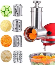 Stainless Steel Salad Maker Attachment for KitchenAid Mixers, Large Slicer Sh...