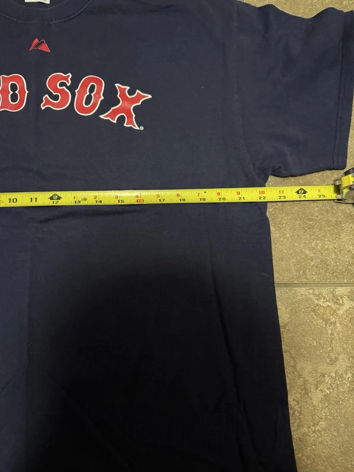 Рубашка мужская Boston Red Sox XL синяя/красная. Ellsbury No46 Majestic с коротким рукавом - Изображение 3 из 4