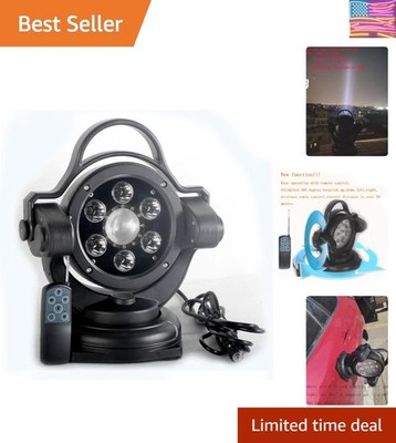 Led Search Light 11 Inch 90W 360 Degrees Rotating Remote Control 9-32V Work L...