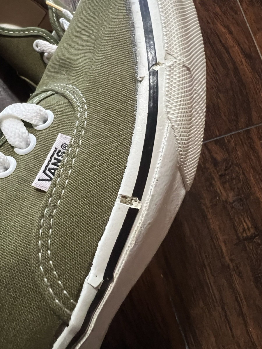 Vintage 1980s Vans Authentic Made In USA Mens Size 7 Olive Green