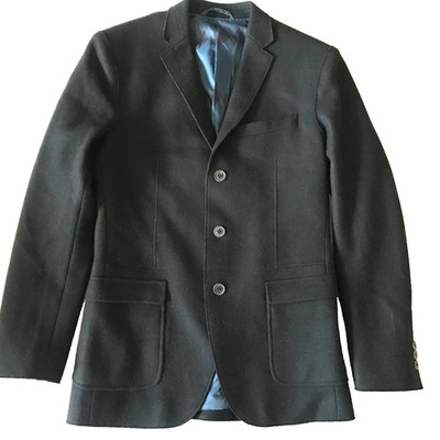 MINIMUM DENMARK BLACK WINTER WOOL BLEND MEN'S JACKET BLAZER 44 EU - 34 US SMALL