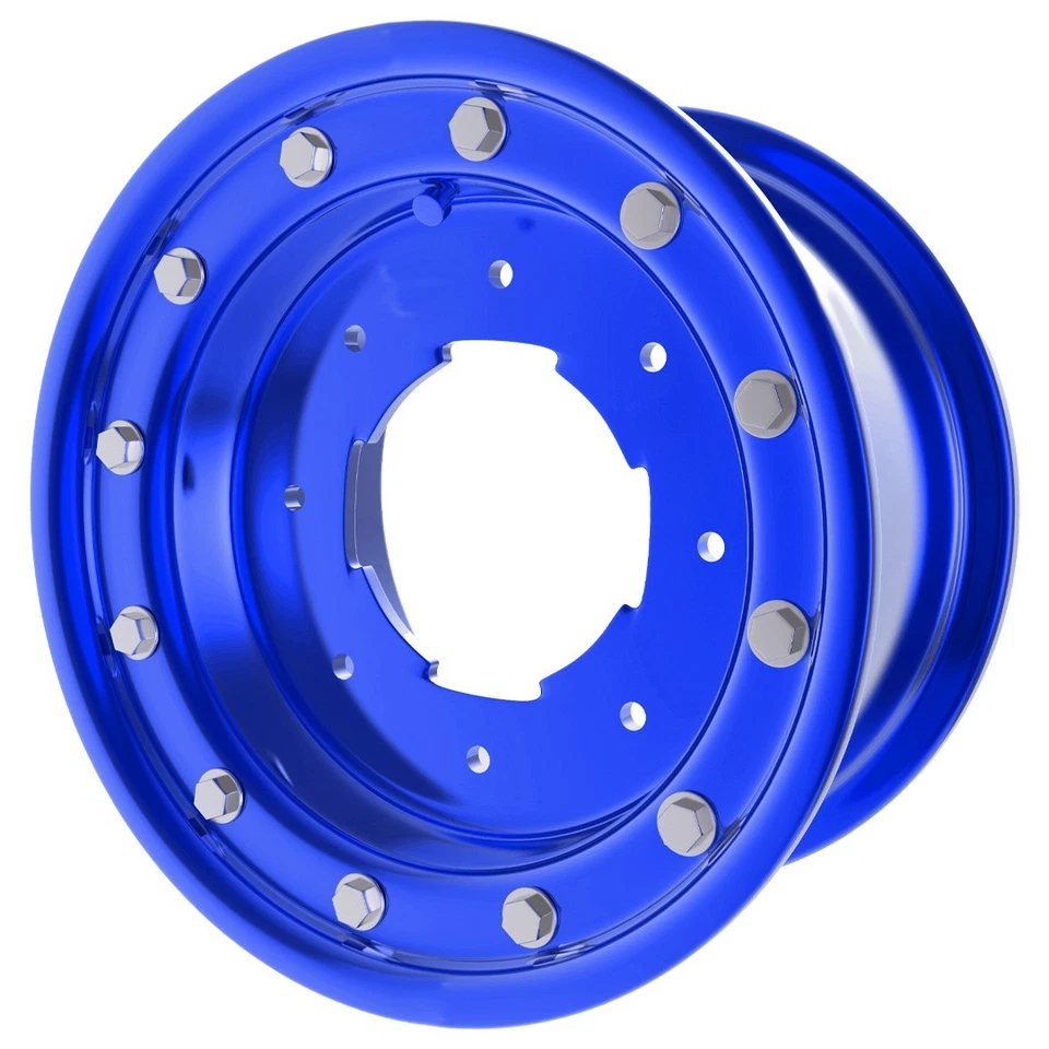 Yamaha Raptor 700 Wheels 10x5 Front 9x8 Rear Raptor 700r Beadlocks BLUE - Image 2 of 3