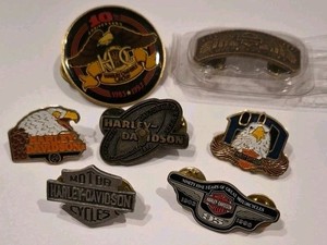 Lot of 7 Vintage Harley Davidson & HOG Pins