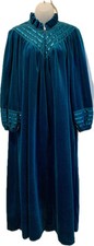 Vintage DONNA RICHARD Gilligan O'Malley TEAL Robe Dressing Gown Robe LARGE