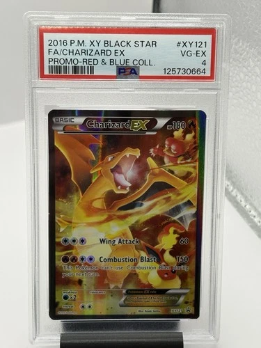 2016 Pokemon Charizard EX Full Art XY Black Star Promo XY121 PSA 4 VG-EX