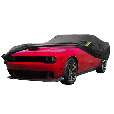 für Dodg Challenger 2008-2023 Auto Abdeckung mit Reißverschluss Schwarz