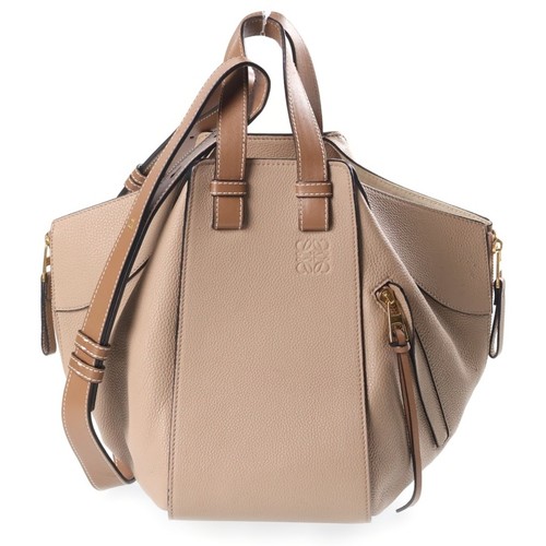 LOEWE Hammock Small Leather Gold Hardware 2 way Handbag Shoulder Bag Beige Used