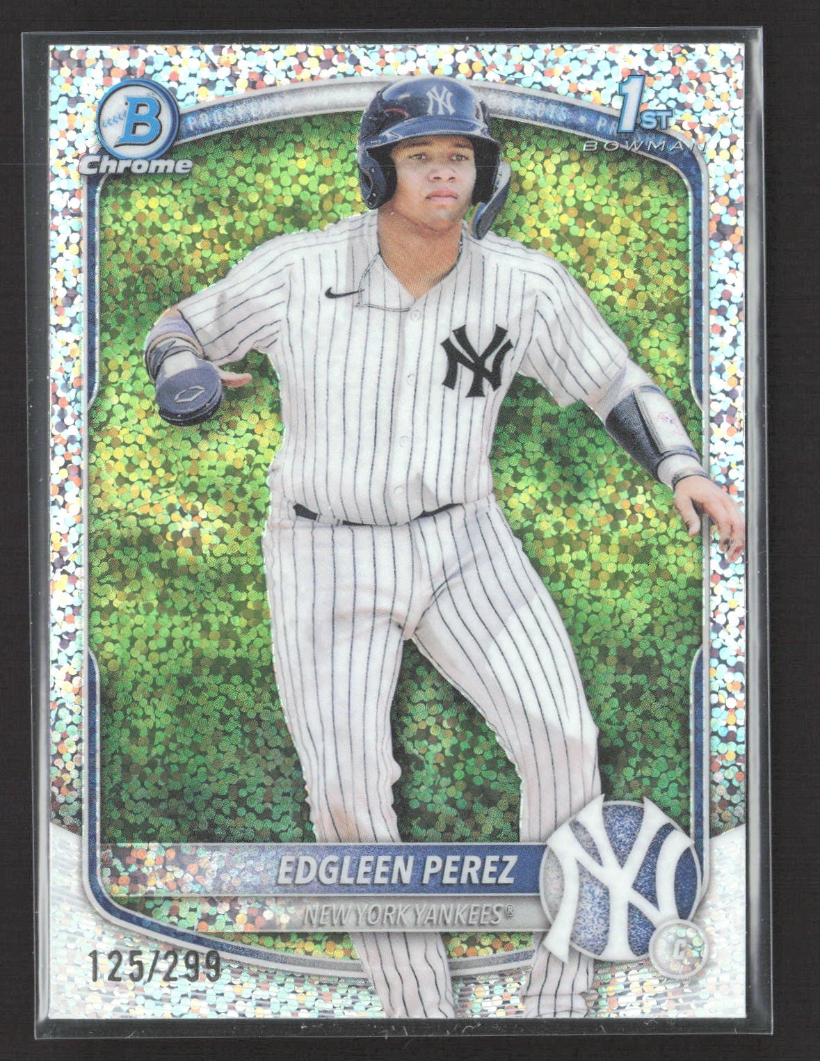 2025 Bowman Chrome Edgleen Perez 1st Speckle /299 #BCP-80