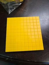 Lot of 10 Base Ten Blocks Flats 10x10 Yellow Math Manipulatives Teaching Aids