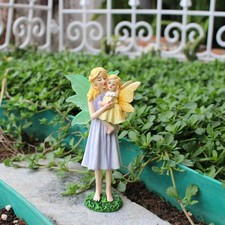 Fiore fata figurina statua madre e figlia per tavolo da interno