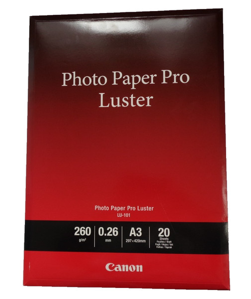 Canon LU-101 Pro-Fotopapier Luster A3, 20 Blatt, 260G/M²-image