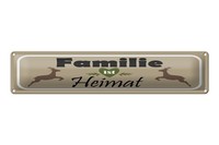 Blechschild Spruch 46X10 Cm Familie Ist Heimat Schild