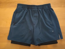 Mack Weldon Stratus Active Shorts Mens Small Navy Performance Activewear Lined