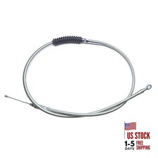 55" Stainless Steel Braided Clutch Cable Wire Replacement for 140cm White