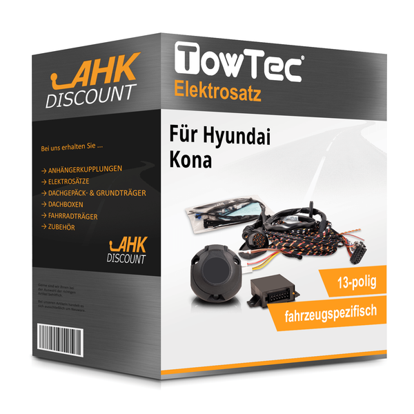 FüR Hyundai Kona 06.2017-04.2023 Towtec E-Satz 13Polig Fahrzeugspezifisch Esatz-image