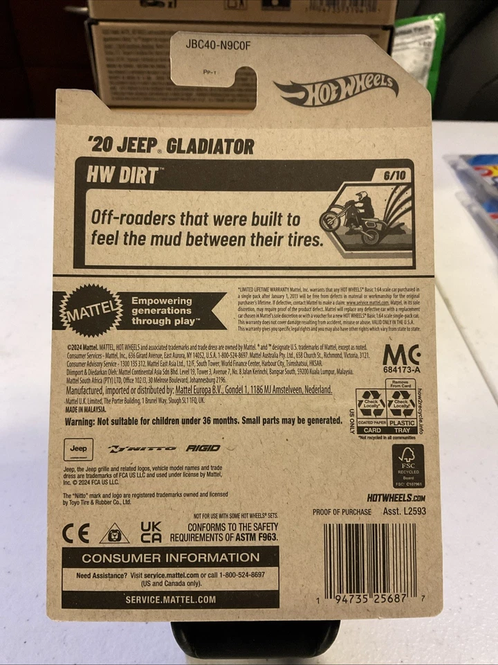 HOT WHEELS 2025 '20 JEEP GLADIATOR STH  "F CASE" SUPER TREASURE HUNT  - Image 3 of 4
