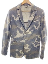 Diesel Men's S Cotton Khaki Camouflage Jacket Casual Lightweight Coat