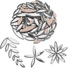 Ceramic Mosaic Tiles 200g Silver Flower Pieces for DIY Crafts  Decor