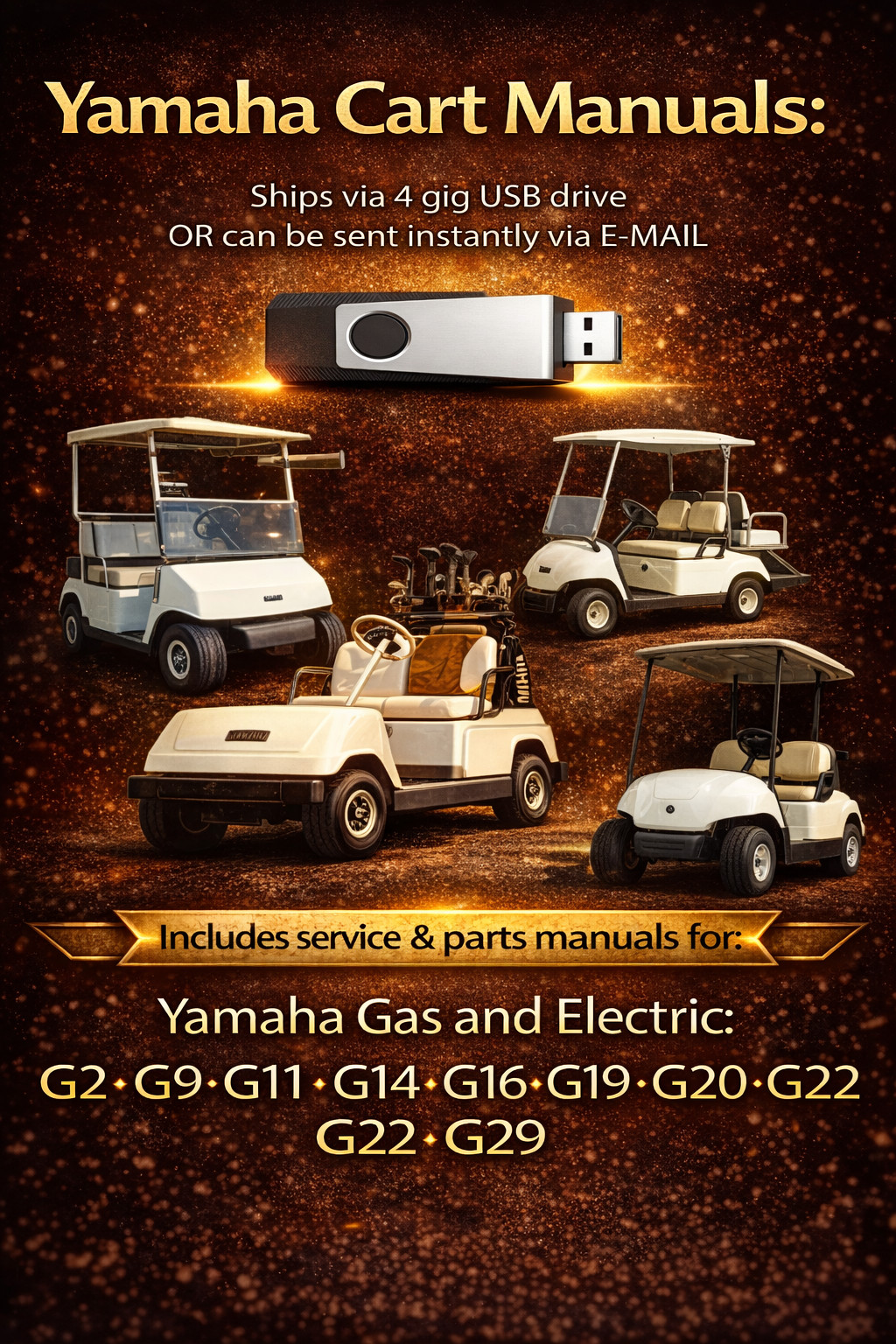 Yamaha Golf Cart Service Repair Manual For G2 G9 G11 G14 G16