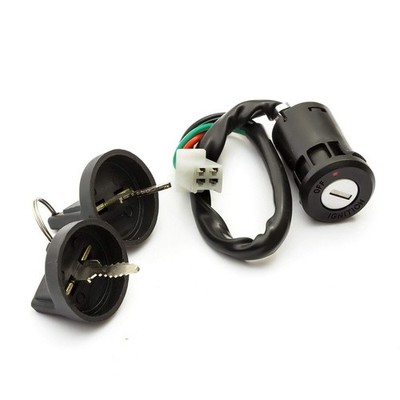 HERIS 4 Pin Ignition Switch Key Set with Cap for 50cc 70cc 90cc 110cc 125cc 1...
