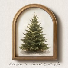 Christmas Decorations - 11" x 13.8" Christmas Tree Framed Wall Art  Vintage ...