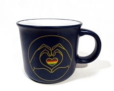 Sheffield Home “Be You” Pride Heart Hands Navy Ceramic Mug 16 oz
