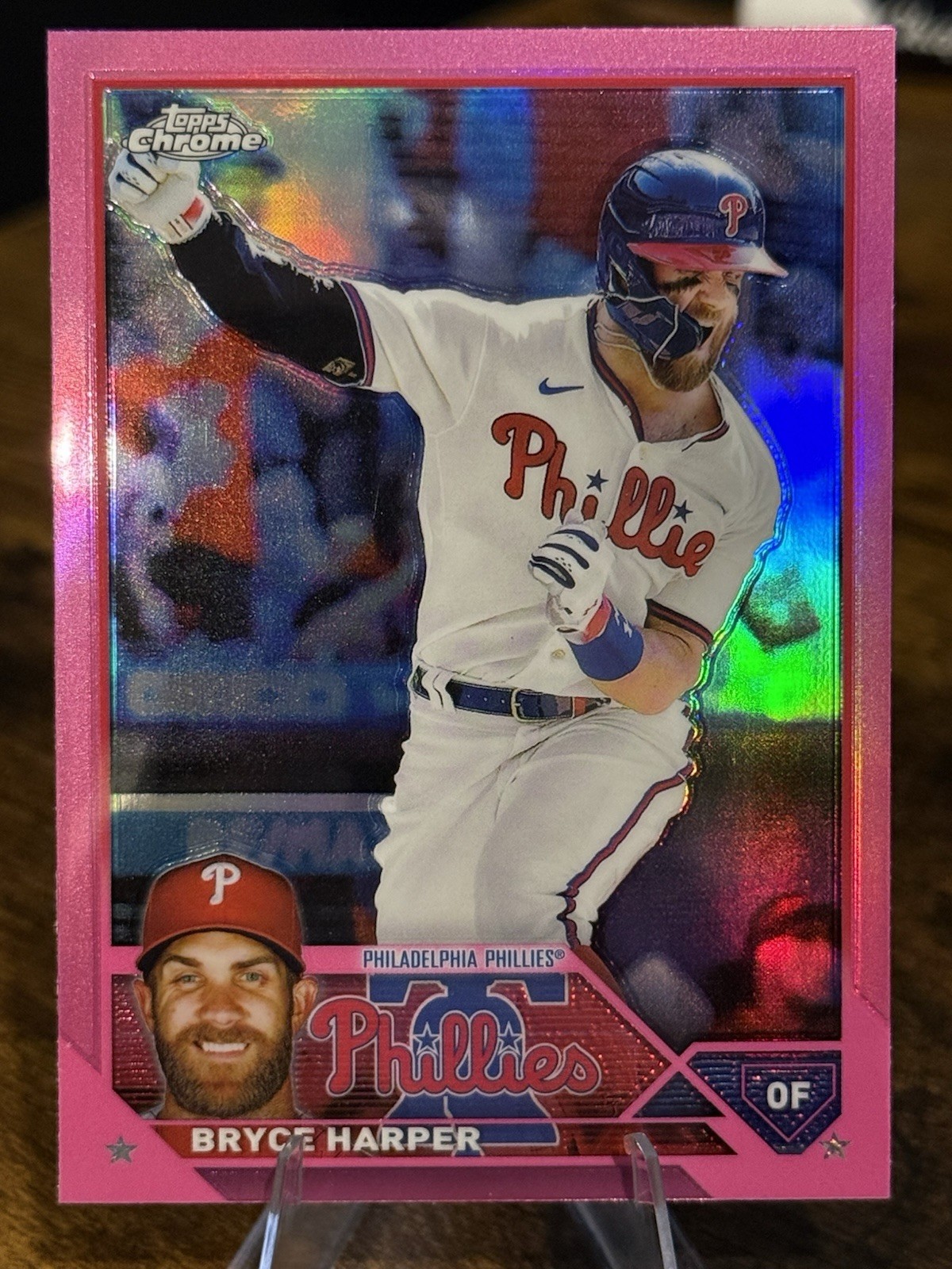 Bryce Harper - 2023 Topps Chrome #3 Pink Refractor - Phillies