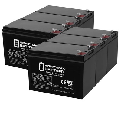 Mighty Max 12V 7Ah SLA Battery Replacement for Power Rite PRB127 - 6 Pack