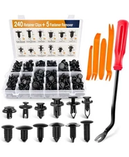GOOACC 240PCS Bumper Retainer Clips Car Plastic Rivets Fasteners Push Retaine