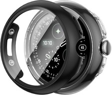 Case with Screen Protector for Google Pixel Watch 4 41mm, Slim Bumper, HD
