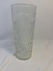 VTG Anchor Hocking QUILTED DIAMOND Iced Tea Glass Tumbler 7.5" Tall 22oz RARE